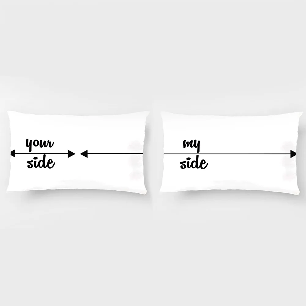 

My Side Your Side Pillowcases Decorative Bedding Pillow Case For Wedding Pillow Set Anniversary Gift Couple Cushion Covers