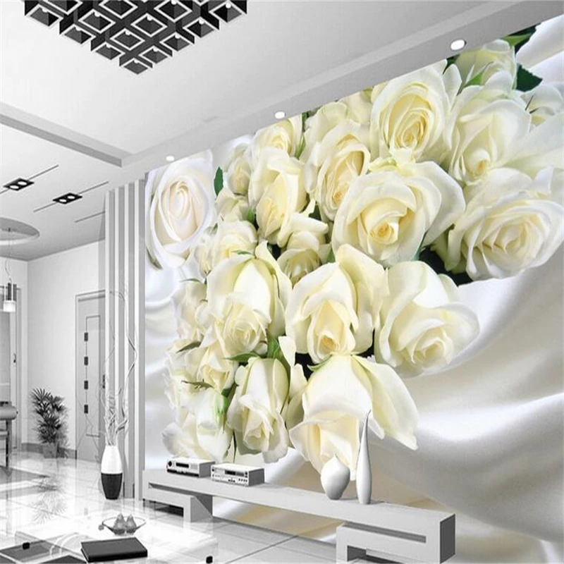 beibehang Custom photo wallpaper wall stickers large murals fashion fantasy beautiful roses simple sofa bedside background wall