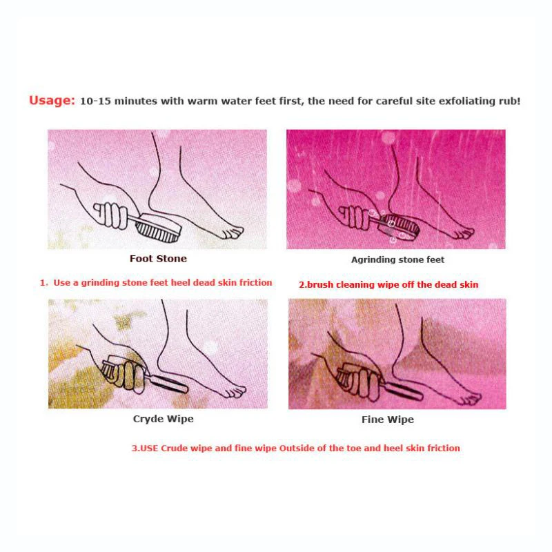 Râpe à callosités pour les pieds, document aléatoire, 4 en 1, soin de la peau, pierre ponce, brosse, pédicure, gIslande, outil de suppression, 1 pièce
