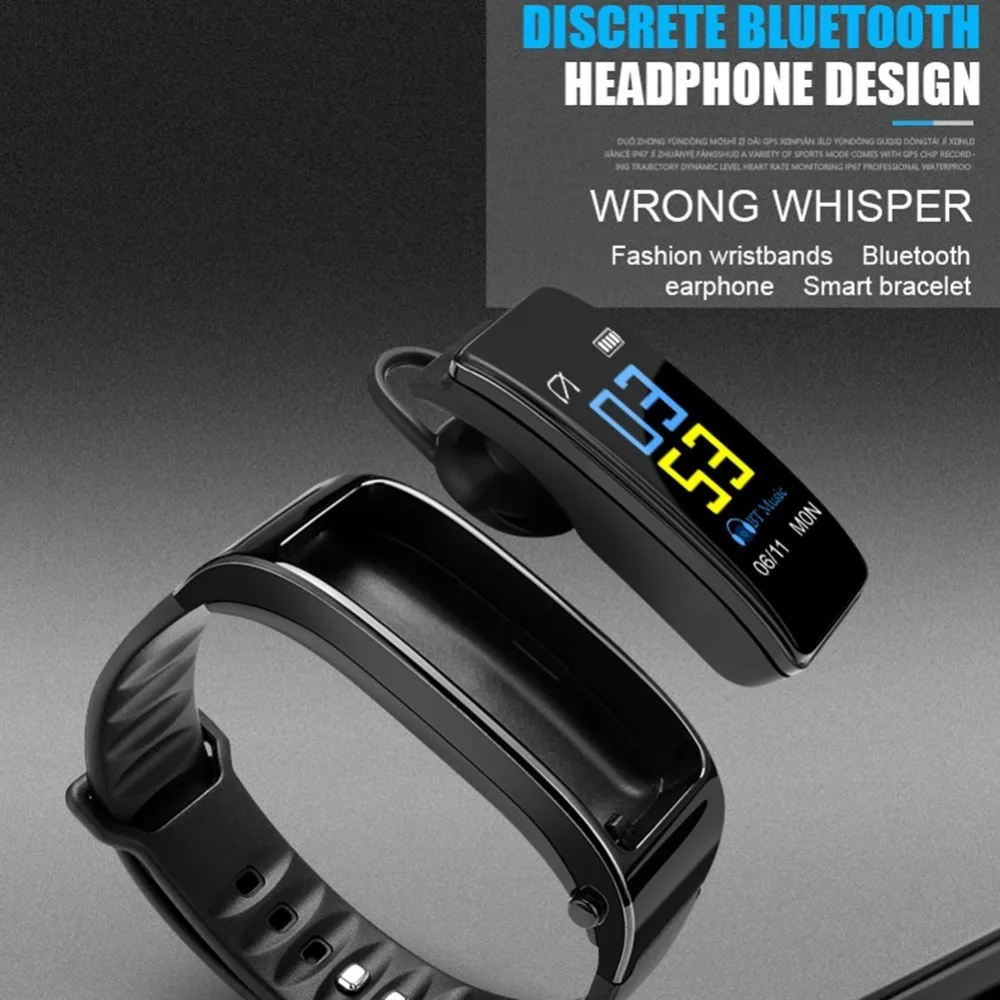 Bluetooth Y3 Color Headset Talk Smart Band Bracelet Heart Rate Monitor Sports Smart Watch Passometer Fitness Tracker Wristband