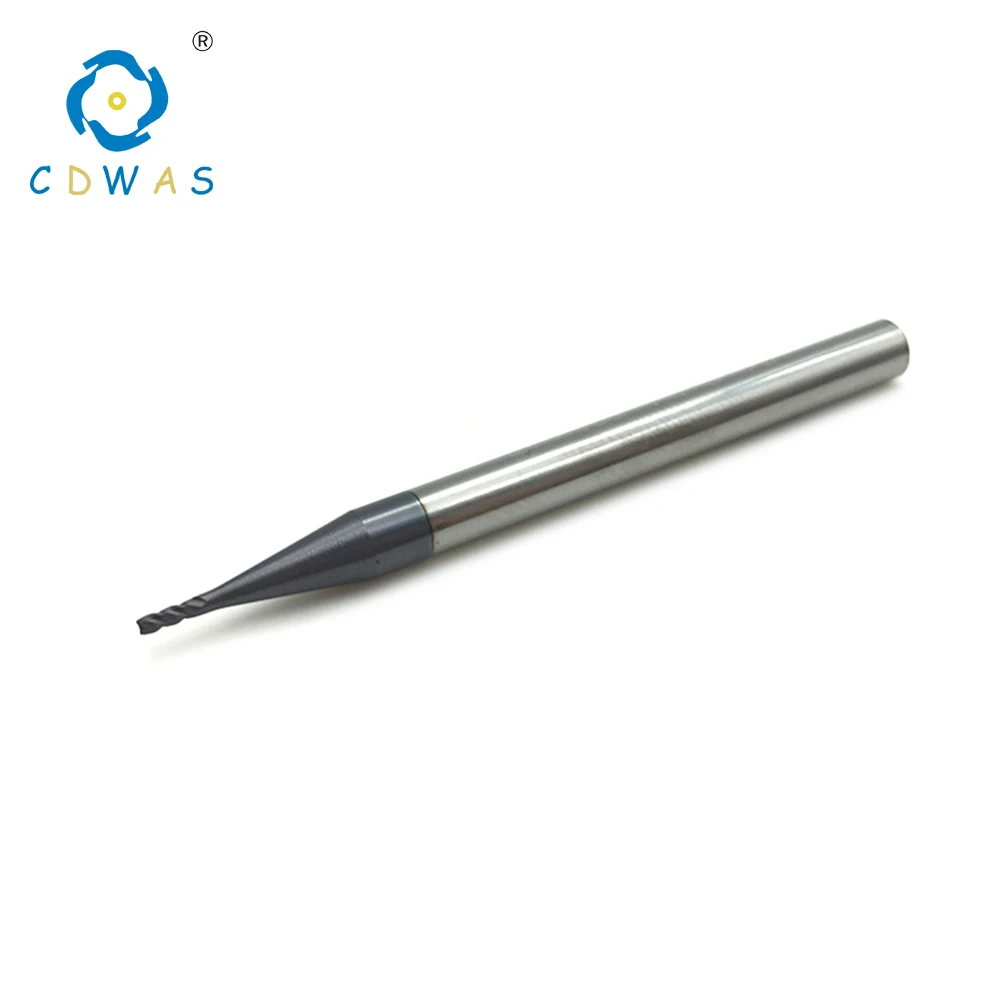 5pcs End mills 4Flute HRC50 diameter 1MM D1X3X4X50L Carbide Cutting Tool Spiral Bit CNC machine milling cutter for metalworking