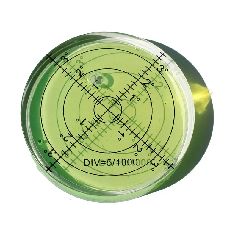 Universal Level Bubble Diameter 66mm Height 10mm Degree Mark Surface Round Circular Spirit Level 1PCS