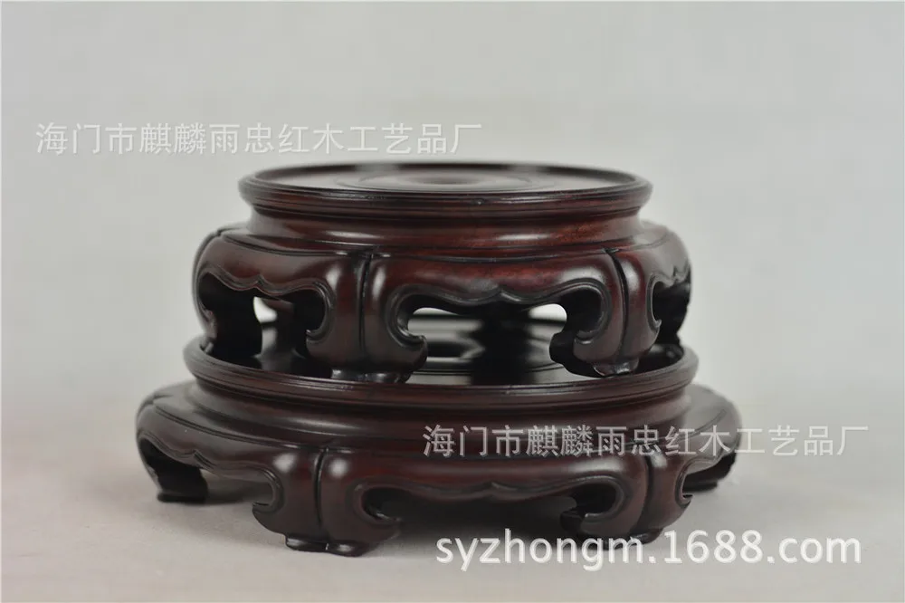 Kistler bonsai circular mahogany pedestal base * * canoe carved rosewood hexagonal base radius handmade teapot