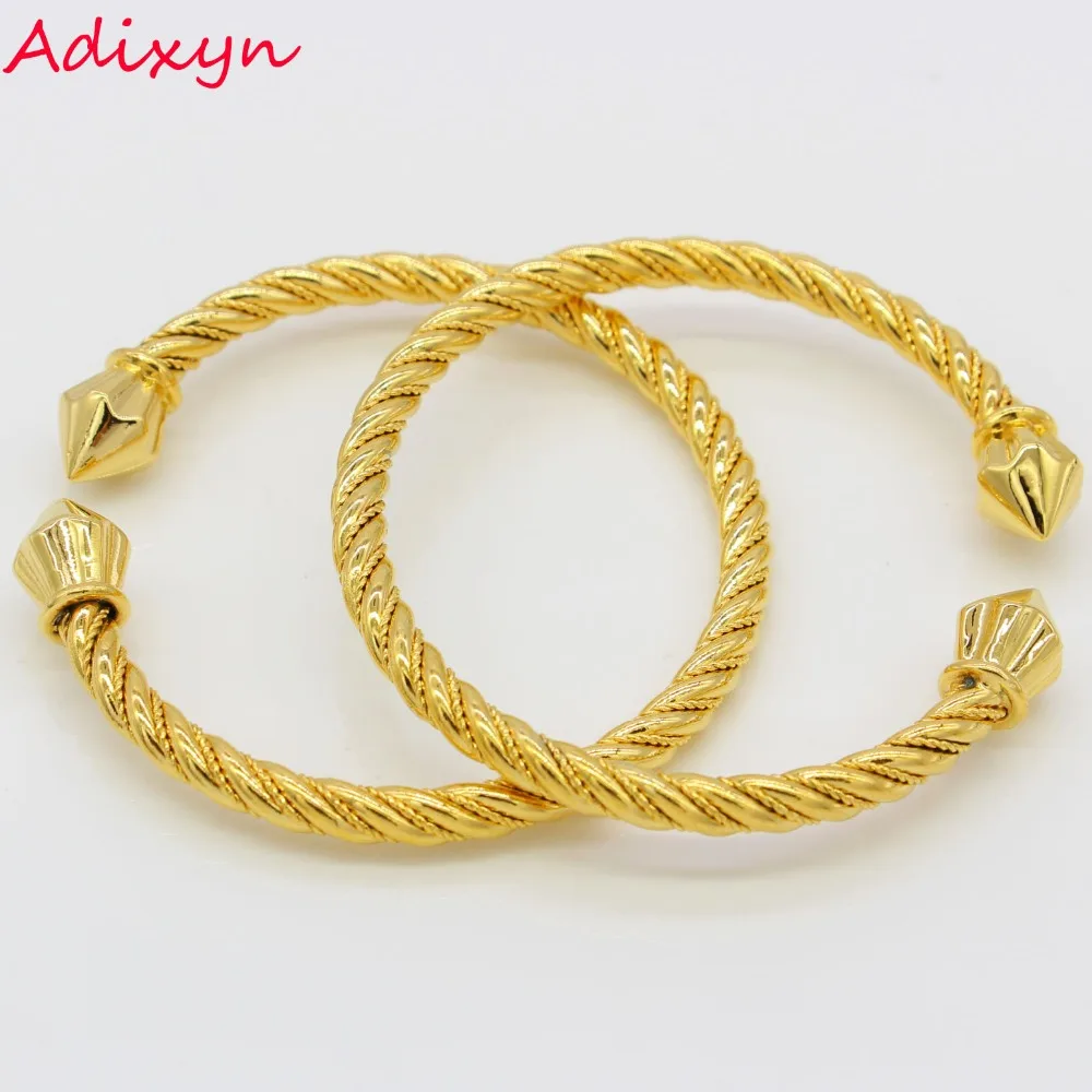 Adixyn Dubai Bracelet & bangles For Women Gold Color Jewelry Ethiopian/African Party Gifts Accessories