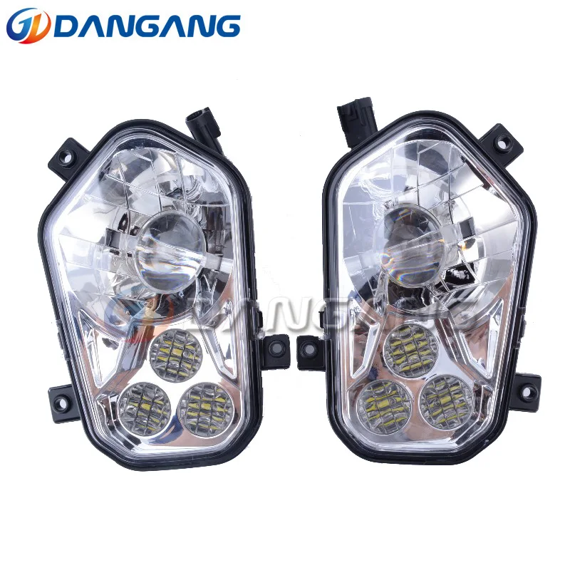 

2017 one Pair Chrome LED Headlight Kit For Polaris Ranger Model Side X Sportsman Models