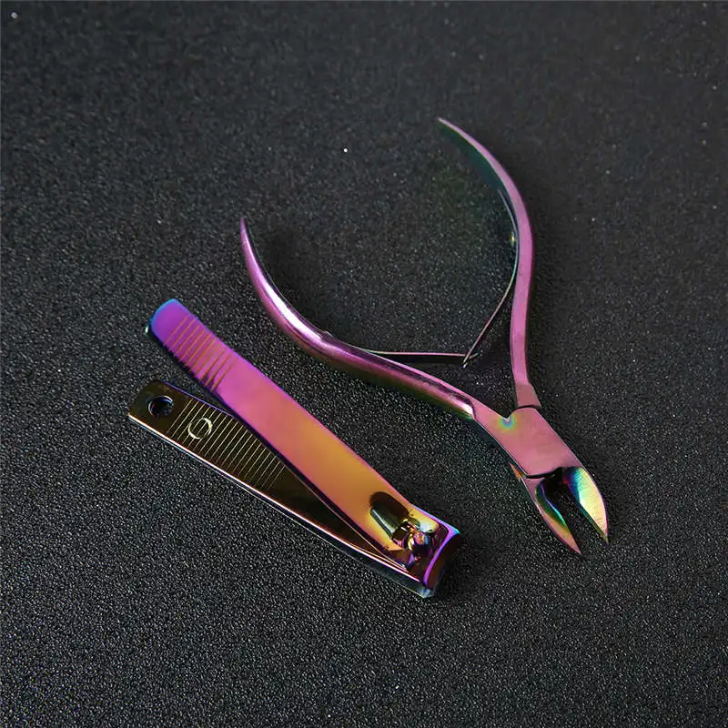 Nail cutters Nail Cuticle Nipper Rainbow Clipper Scissor Dead Skin Remover Manicure Nail Art Tool