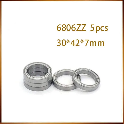 6806ZZ Bearing  5PCS 30x42x7 mm Thin Section 6806 ZZ Ball Bearings 61806 Z 6806Z