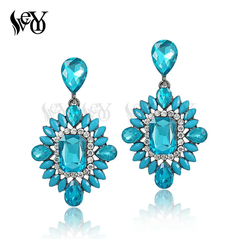 VEYO Acrylic Crystal Earrings For Women Vintage Earrings Classic High Quality Brincos Pendientes