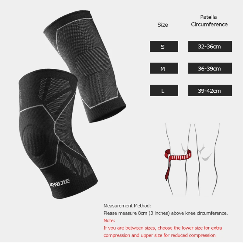 AONIJIE E4108 One Piece Protective Knee Brace Support Compression Sleeve Knee Pad Wrap Volleyball Kneepad For Arthritis Running