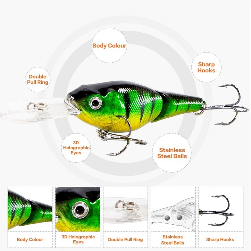Thritop Crank Fishing Lure 5 Color for Choose 9cm 10.5g Artificial Hard Bait TP002 Professional Crank Fishing Accessories