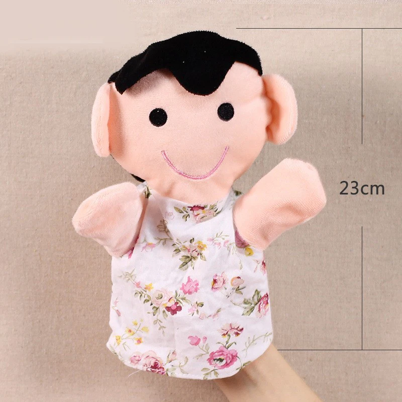 Grandparents Mom Dad Family Member Children Plush Toy Stuffed Hand Puppet