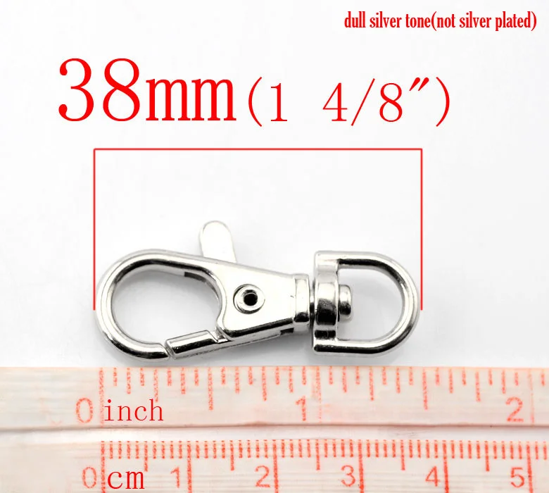 DoreenBeads 30PCsสีกุ้งก้ามกรามสำหรับพวงกุญแจ 38X16 มม.(1 4/8 "X5/8") (B21490),Yiwu