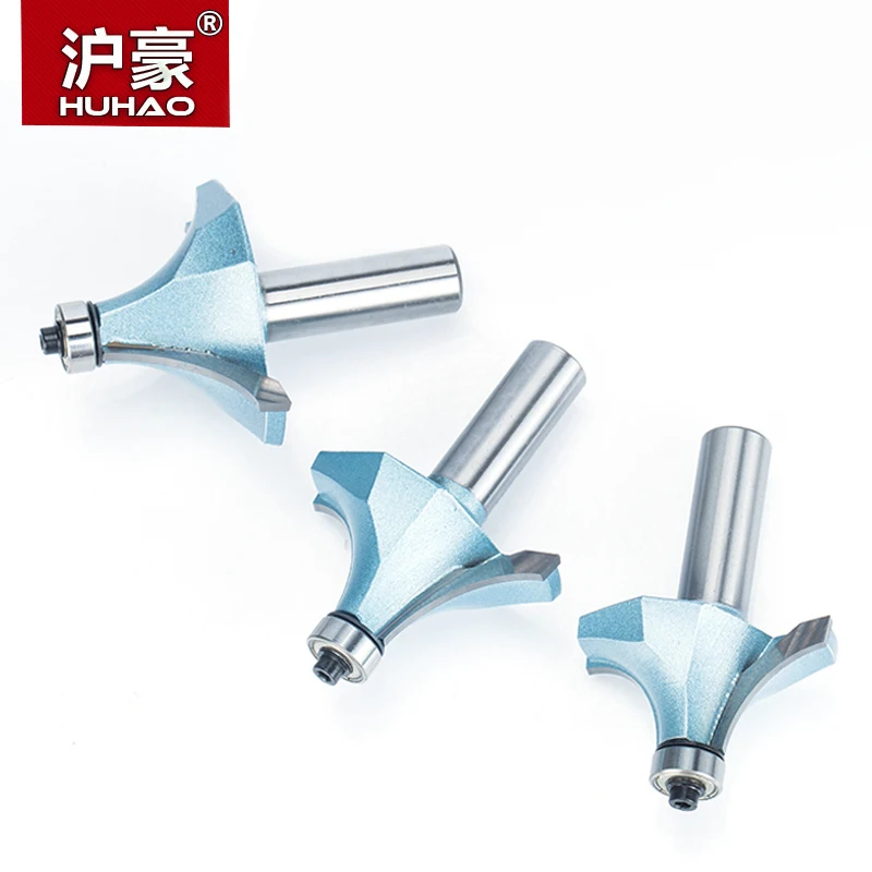 HUHAO-Round-Over Router Bits para Madeira, Ferramenta para Carpintaria, Enmill Industrial com Rolamento, Fresa, Corner Round Over Bit, 1Pc
