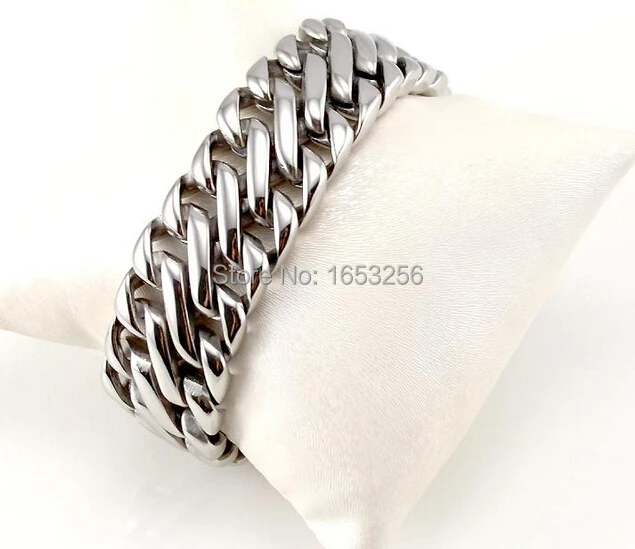 9 inch 24mm wide Miami Curb Cuban Mens high quality Chain 316L Stainless Steel Bracelet bling jewelry for DAD