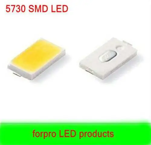 3000PCS 5730 0.5W 50-55lm 2800K-6500K White warm white Light SMD 5730 LED chip lamps 3.2~3.4V