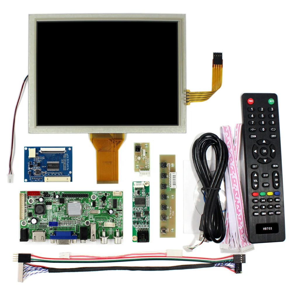 HD MI VGA 2AV الصوت USB lcd تحكم مجلس VS-V59AV-V1 8 بوصة EJ080NA-05A 800x600 LCD مع لوحة اللمس