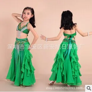 

Wholesale Egypt style kids children belly dance Clothes 3pcs/set bellydancing Set nice Indian dance Wear