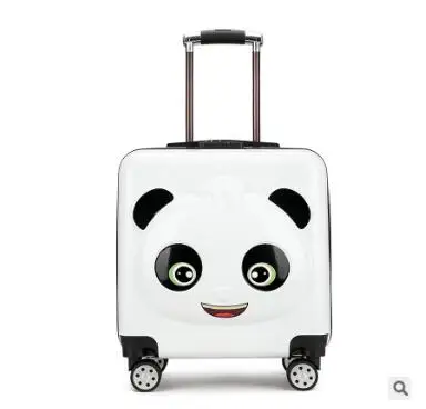 Panda Kid Travel Bagage Koffer Trolley Tassen Op Wielen Kid Wielen Dragen Op Bagage Spinner Kinderen Rollende Koffer Voor Jongen