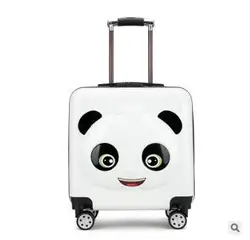 Panda Kid bagaż podróżny walizka na kółkach torby na kółkach Kid wheel carry on bagaż Spinner dzieci Rolling walizka dla chłopca