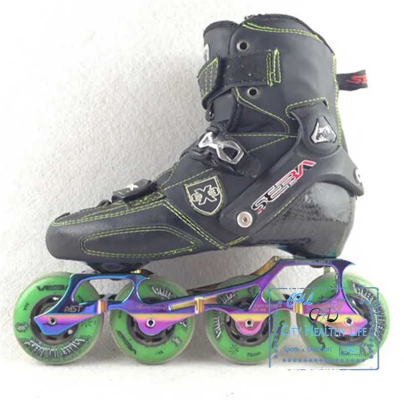 Rockered 243mm 231mm 219mm Inline Skate ramki do jazdy na łyżwach Patines, banana na biegunach typu z kolorowe Rainbow, garnitur dla sportowców FSK — zdjęcie 7