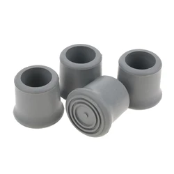 4 Pcs 22mm Trekking Pole Caps Walking Stick Cane Ferrules Crutch Ferrules Rubber End Hiking Walking Stick Non-slip Foot Cover