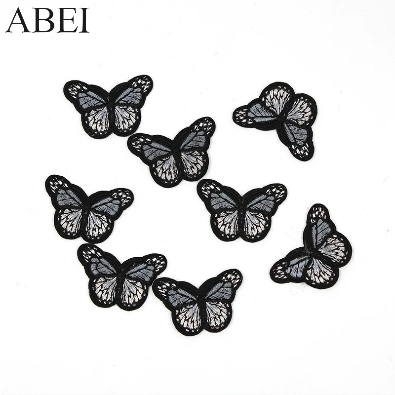 10pcs/lot Butterfly Stickers Clothes Jeans Iron Patches Diy Appliqued for Bags Shoes Handmade Sweater appliques Motif Badge