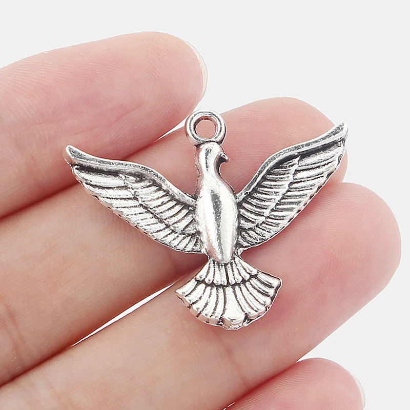 10pcs/set Retro Bird Pigeon Charms Pendants Accessories Animals Beads For DIY Necklace Earrings Bracelets Jewelry Making