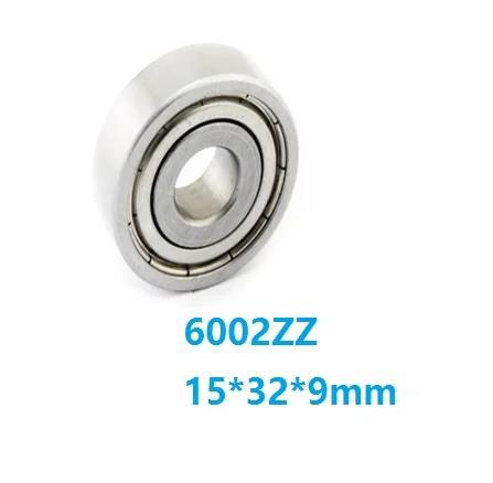 

50pcs/lot 15x32x9mm 6002ZZ 6002Z 6002 Z ZZ 15*32*9mm Double metal cover Deep Groove Ball bearing Ball Bearings