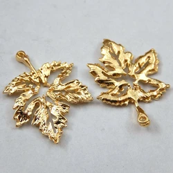 15pcs Gold Color Alloy Tree Leaves Charm Pendant Bohemia Jewelry Finding Making For Necklace Bracelet 18*27mm Women Gift