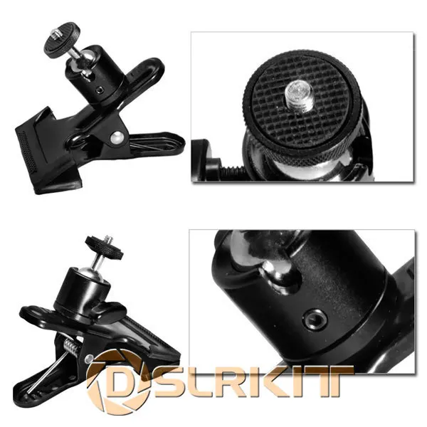 บิ๊กการถ่ายภาพสตูดิโอฉากหลังพื้นหลังคลิปหนีบกับ1/4 "สกรู360หมุนมินิบอลหัวหน้า