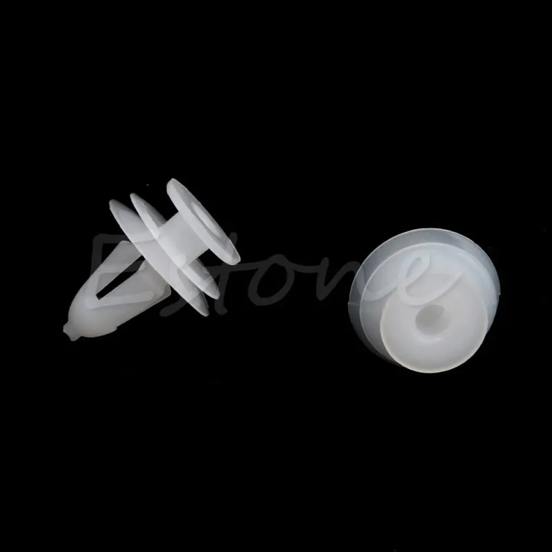 New 20Pcs White Plastic Rivets Retainer Push Clips 9mm Hole for Car Bumper Fender