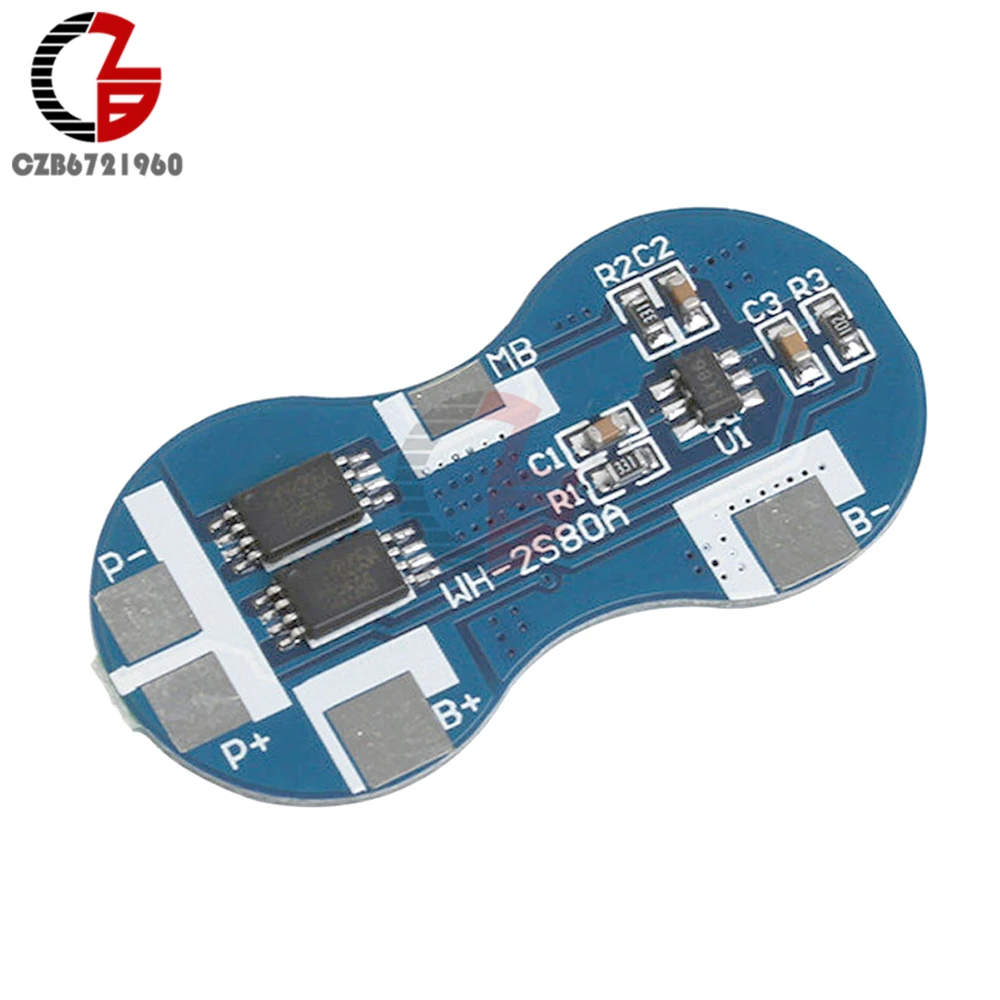 2S 4A 7.4V Lithium Battery Charging Protection Board 2 Series BMS Li-ion Cell Charger Module Short Circuit Overcharge Protection