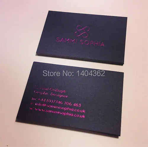 Custom black gold stamping business card printing Business Card Printing gold foil gift card