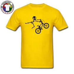 Latest Skeleton Alien BMX Cycle Bike New T-Shirts Custom Short Sleeve T-Shirt Funny Fall O Neck Pure Cotton T Shirt for Men