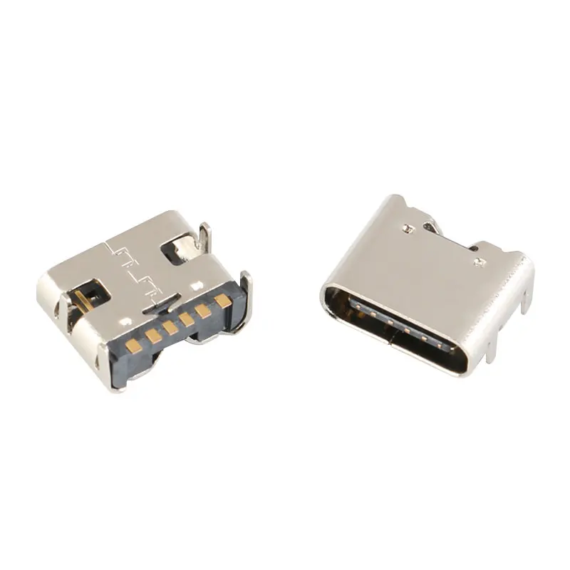 20/10/5 sztuk 6 Pin SMT złącze wtykowe Micro USB typu C 3.1 kobiet umieszczenie SMD DIP dla PCB projekt DIY wysoki prąd ładowania