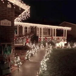 220v led string luzes de natal 10m/100leds com 8 modos decorações de natal para casa/feriado/festa/casamento/natal