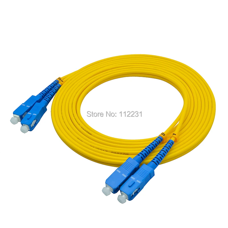 35Meters SC to SC Singlemode Duplex Optical Fiber Patch Cord Cable,SC/PC-SC/PC,3.0mm SC-SC 9/125 35M