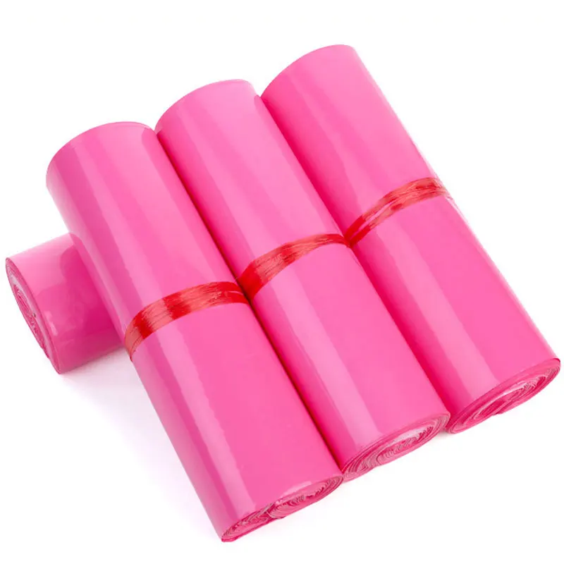 50Pcs Newest Courier Bags Frosted Pink Self-Seal Adhesive Storage Bag Matte Material Envelope Mailer Postal Mailing Bags