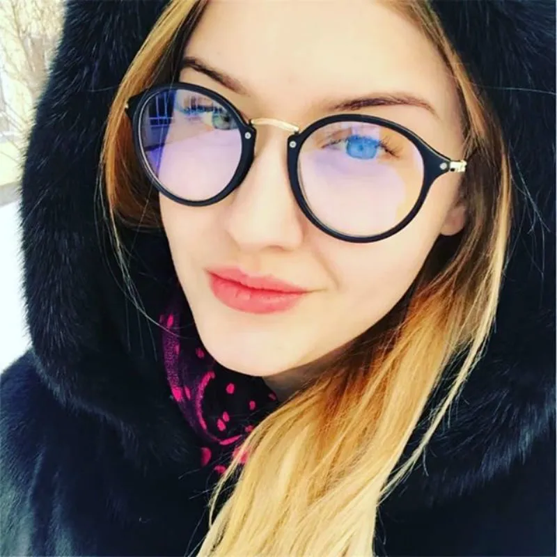 Transparent Retro Women Glasses Frame Fashion Men Eyeglasses Frame 2024 Round Clear Lens Glasses Optical Spectacle Frame
