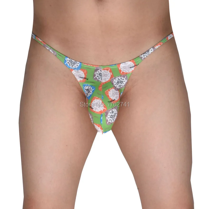 Sexy Men Cheeky Briefs Underwear Big Pouch String Micro Bikini Pants