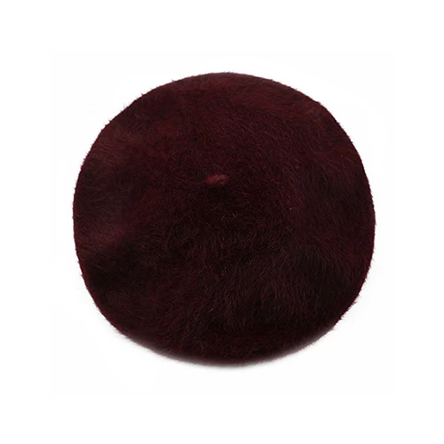 Fashion Women Sweet Warm Faux Rabbit Fur Beret Artist Baggy Beanie Winter Hat