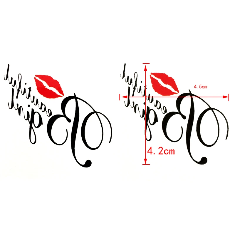 My Kiss Waterproof Temporary Tattoos men my love  fake tatoo stickers tattoo kids tatuajes temporales