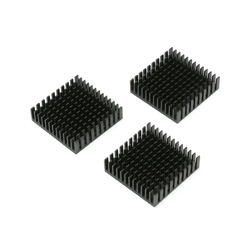 Disipador de calor de aluminio, 5 piezas, 40x40x11mm, radiador, Enfriador de refrigeración para Chip electrónico IC LED, ordenador, oro, 40x40x11mm