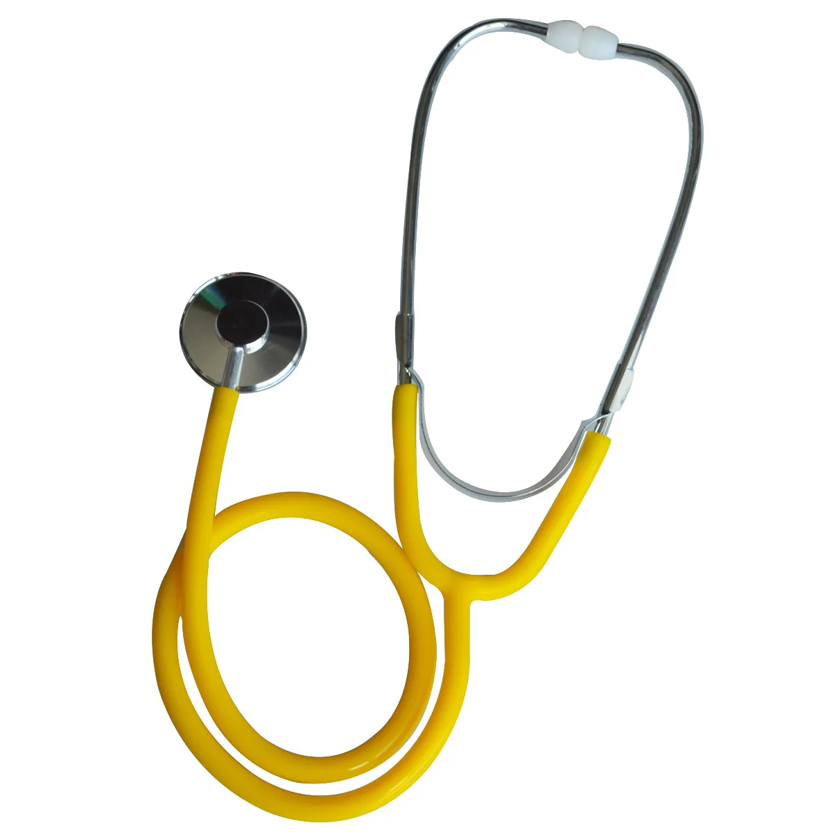 Professional Stethoscope Adult And Child Aluminum Dual Head Echometer With Anti-cold Ring Color Yellow