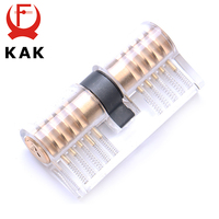 KAK Cutaway Transparent Copper Locks Training Skill Professional Visible Practice Padlocks Lock Pick Locksmith Supplies