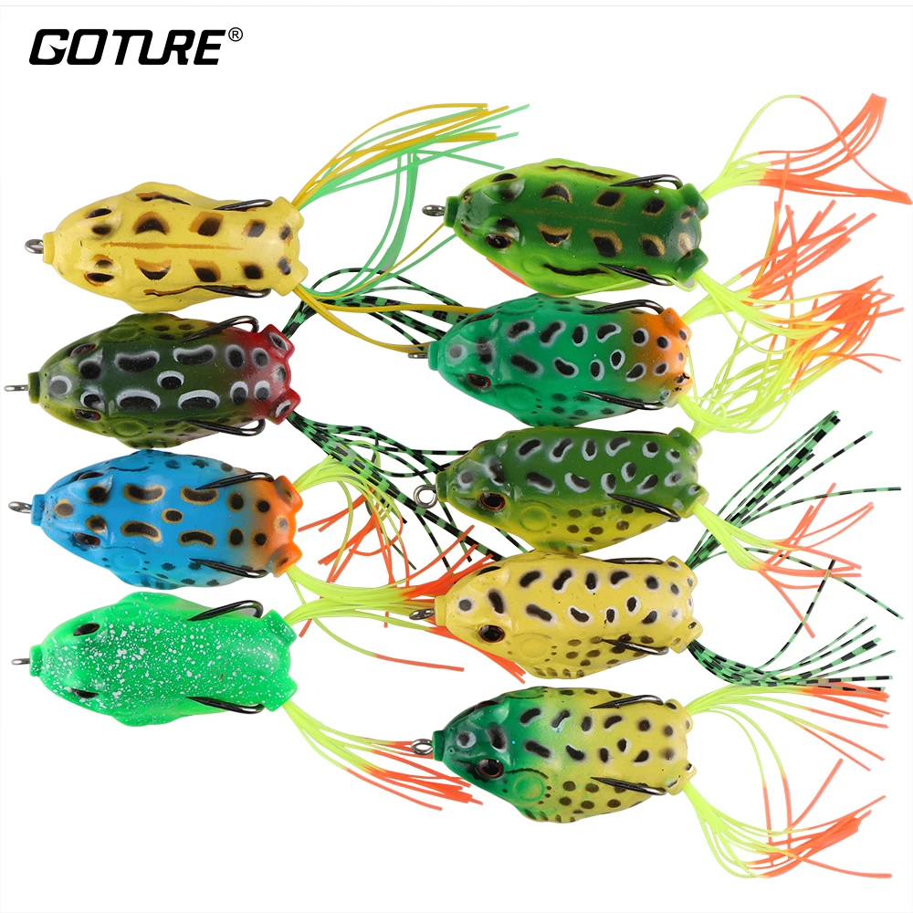 

Goture High Quality Soft Fishing Lure Wobbler Frog 5.5cm/12.1g Topwater Artificial Bait For Bass Snakehead Fishing Pesca