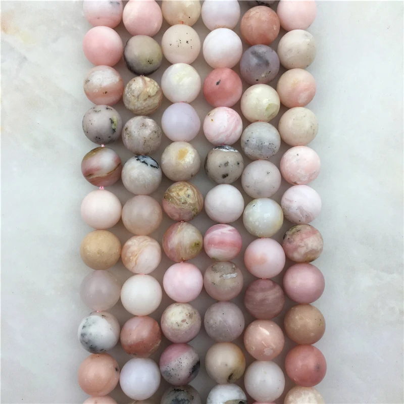 

Natural Stone Trendy Pink Opal Round Gemstone Spacer Beads Strand For Bracelet Jewelry Making 8/10mm