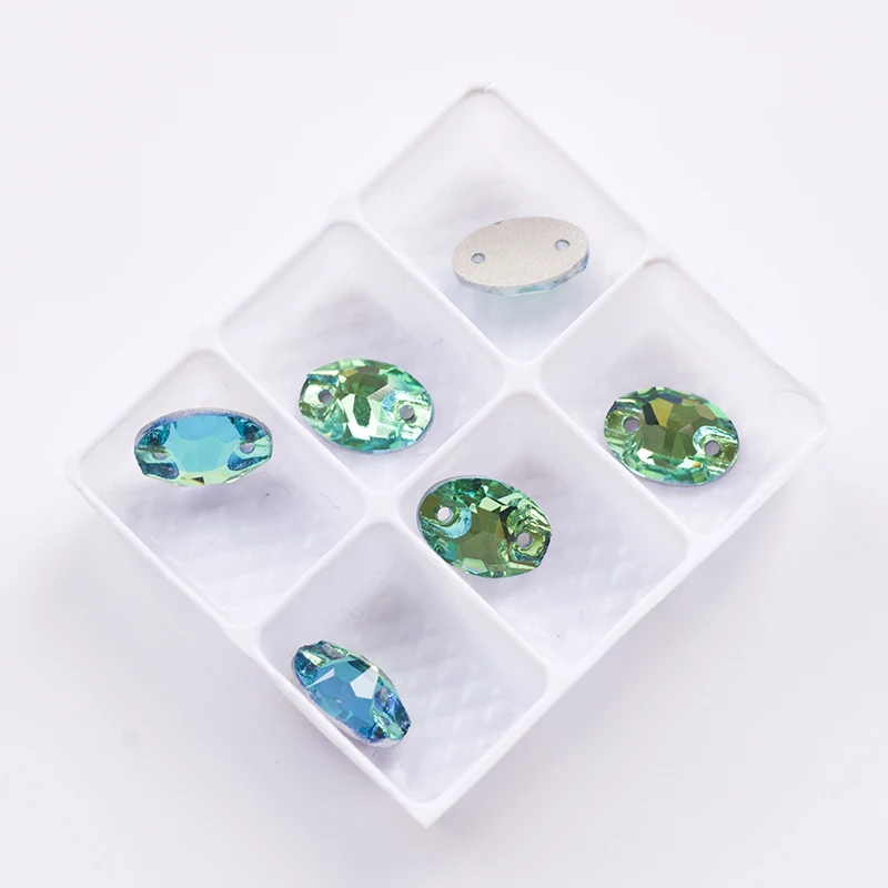 YANRUO 3210 Ovaler Glas-Strass mit flacher Rückseite, genähte Kristall-Strasssteine, DIY lose Steine für Schmuck, Basteln, Handarbeiten – Detail 13