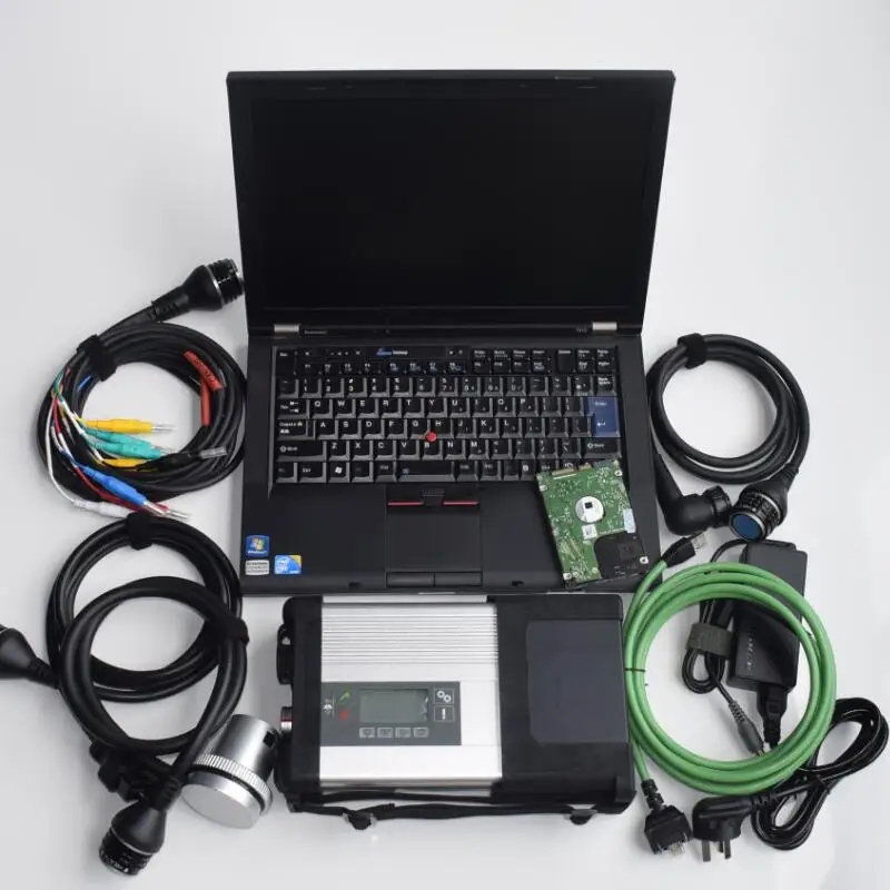 V12/2024 HDD Best Quality Full Chip MB STAR C5 MB SD Connect Compact 5 Diagnostic Tool with T410 i5 4gb 90% New Laptop Ready Use