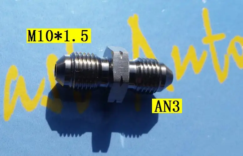 

Переходник-адаптер из нержавеющей стали с наружной резьбой M10 P1.5 (M10*1.5) на 3AN (3/8"-24UNF) для шлангов TPE/TPE-F